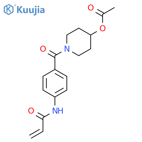 1-[4-(Prop-2-enamido)benzoyl]piperidin-4-yl acetate structure
