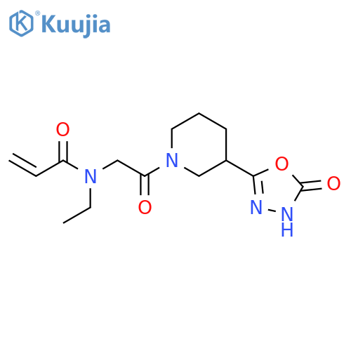 N-[2-[3-(4,5-Dihydro-5-oxo-1,3,4-oxadiazol-2-yl)-1-piperidinyl]-2-oxoethyl]-N-ethyl-2-propenamide structure