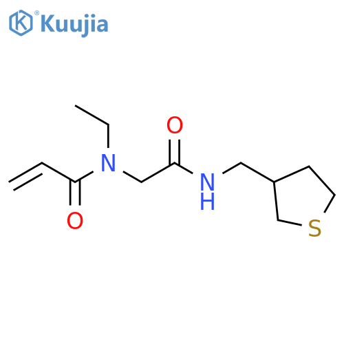 N-ethyl-N-({(thiolan-3-yl)methylcarbamoyl}methyl)prop-2-enamide structure