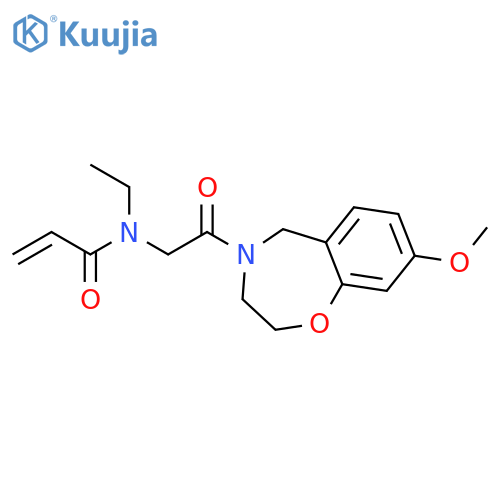 N-[2-(2,3-Dihydro-8-methoxy-1,4-benzoxazepin-4(5H)-yl)-2-oxoethyl]-N-ethyl-2-propenamide structure