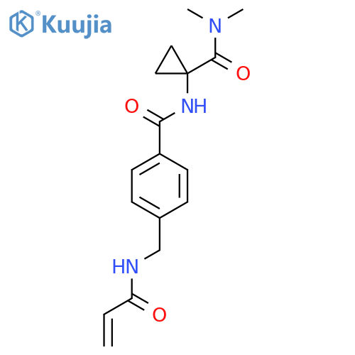 N-[1-(dimethylcarbamoyl)cyclopropyl]-4-[(prop-2-enamido)methyl]benzamide structure