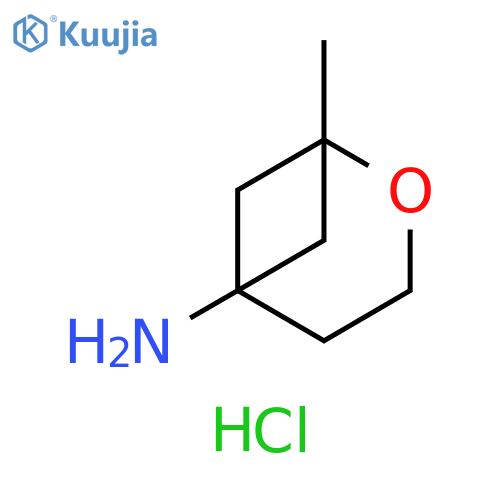 2-Oxabicyclo[3.1.1]heptan-5-amine, 1-methyl-, hydrochloride (1:1) structure