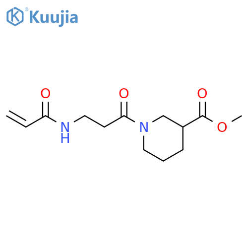 methyl 1-3-(prop-2-enamido)propanoylpiperidine-3-carboxylate structure