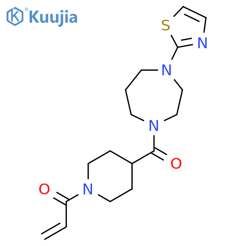 1-[4-[4-(1,3-Thiazol-2-yl)-1,4-diazepane-1-carbonyl]piperidin-1-yl]prop-2-en-1-one structure