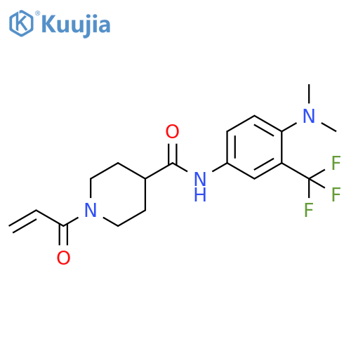 N-[4-(Dimethylamino)-3-(trifluoromethyl)phenyl]-1-(1-oxo-2-propen-1-yl)-4-piperidinecarboxamide structure