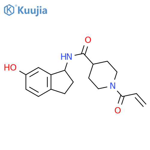 N-(2,3-Dihydro-6-hydroxy-1H-inden-1-yl)-1-(1-oxo-2-propen-1-yl)-4-piperidinecarboxamide structure