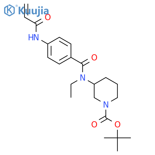 Tert-butyl 3-[ethyl-[4-(prop-2-enoylamino)benzoyl]amino]piperidine-1-carboxylate structure