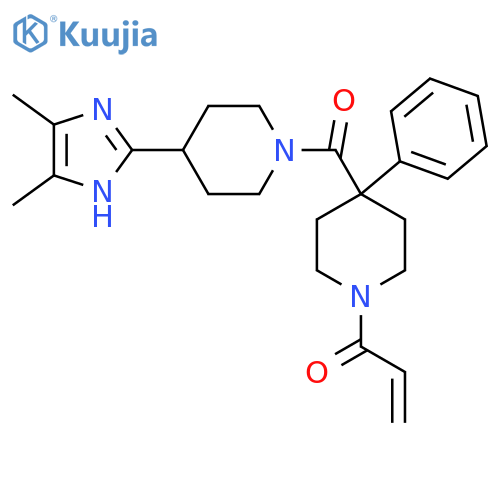 1-{4-[4-(4,5-dimethyl-1H-imidazol-2-yl)piperidine-1-carbonyl]-4-phenylpiperidin-1-yl}prop-2-en-1-one structure
