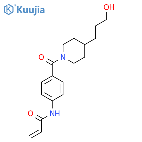N-[4-[4-(3-Hydroxypropyl)piperidine-1-carbonyl]phenyl]prop-2-enamide structure
