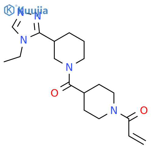 1-{4-[3-(4-ethyl-4H-1,2,4-triazol-3-yl)piperidine-1-carbonyl]piperidin-1-yl}prop-2-en-1-one structure