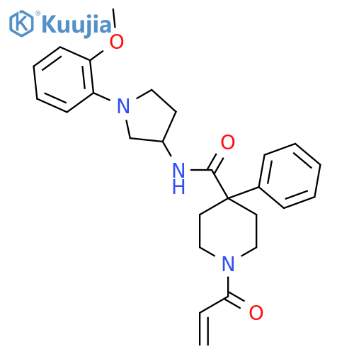 N-[1-(2-Methoxyphenyl)-3-pyrrolidinyl]-1-(1-oxo-2-propen-1-yl)-4-phenyl-4-piperidinecarboxamide structure