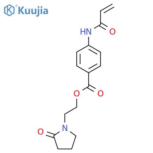 2-(2-Oxopyrrolidin-1-yl)ethyl 4-(prop-2-enamido)benzoate structure