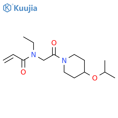 N-ethyl-N-{2-oxo-2-4-(propan-2-yloxy)piperidin-1-ylethyl}prop-2-enamide structure
