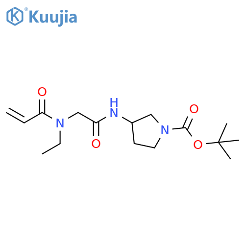 tert-butyl 3-2-(N-ethylprop-2-enamido)acetamidopyrrolidine-1-carboxylate structure
