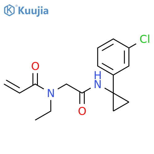 N-[2-[[1-(3-Chlorophenyl)cyclopropyl]amino]-2-oxoethyl]-N-ethyl-2-propenamide structure