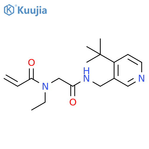 N-[2-[[[4-(1,1-Dimethylethyl)-3-pyridinyl]methyl]amino]-2-oxoethyl]-N-ethyl-2-propenamide structure