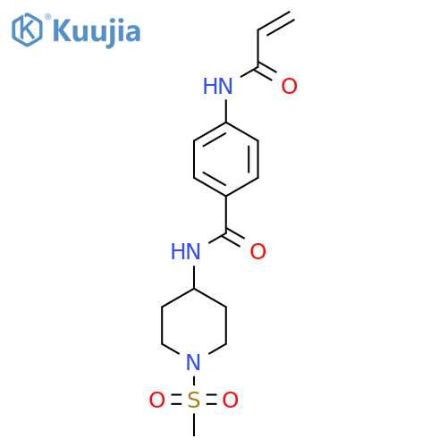 N-(1-Methylsulfonylpiperidin-4-yl)-4-(prop-2-enoylamino)benzamide structure