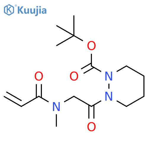 tert-butyl 2-2-(N-methylprop-2-enamido)acetyl-1,2-diazinane-1-carboxylate structure
