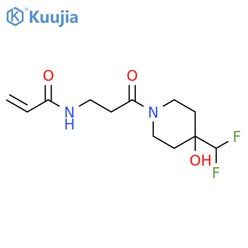 N-{3-4-(difluoromethyl)-4-hydroxypiperidin-1-yl-3-oxopropyl}prop-2-enamide structure
