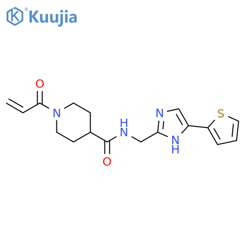 1-(1-Oxo-2-propen-1-yl)-N-[[5-(2-thienyl)-1H-imidazol-2-yl]methyl]-4-piperidinecarboxamide structure