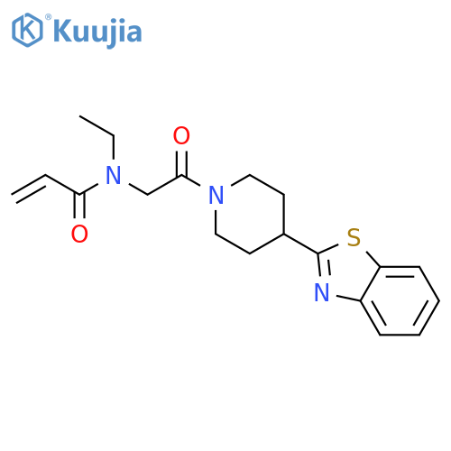 N-[2-[4-(2-Benzothiazolyl)-1-piperidinyl]-2-oxoethyl]-N-ethyl-2-propenamide structure