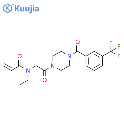 N-Ethyl-N-[2-oxo-2-[4-[3-(trifluoromethyl)benzoyl]-1-piperazinyl]ethyl]-2-propenamide structure