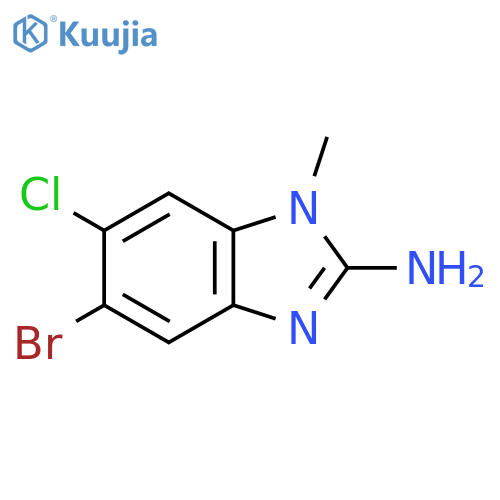 5-Bromo-6-chloro-1-methylbenzimidazol-2-amine structure