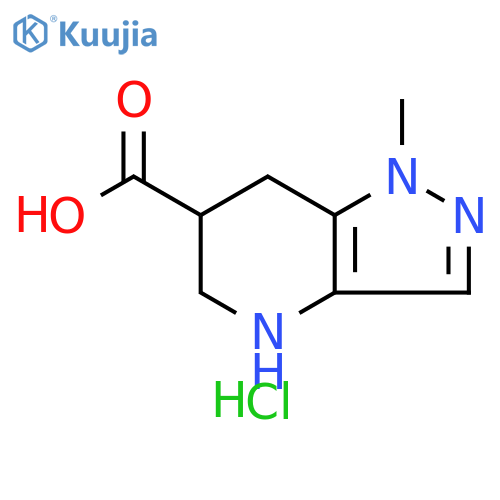 1-methyl-1H,4H,5H,6H,7H-pyrazolo[4,3-b]pyridine-
6-carboxylic acid hydrochloride structure