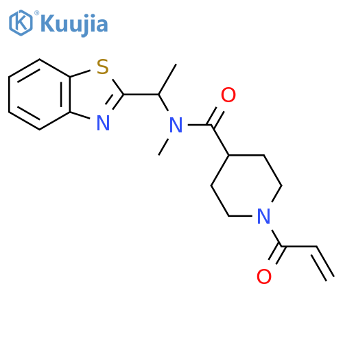 N-[1-(1,3-Benzothiazol-2-yl)ethyl]-N-methyl-1-prop-2-enoylpiperidine-4-carboxamide structure