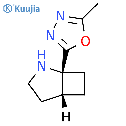 rel-(1R,5R)-1-(5-Methyl-1,3,4-oxadiazol-2-yl)-2-azabicyclo[3.2.0]heptane structure