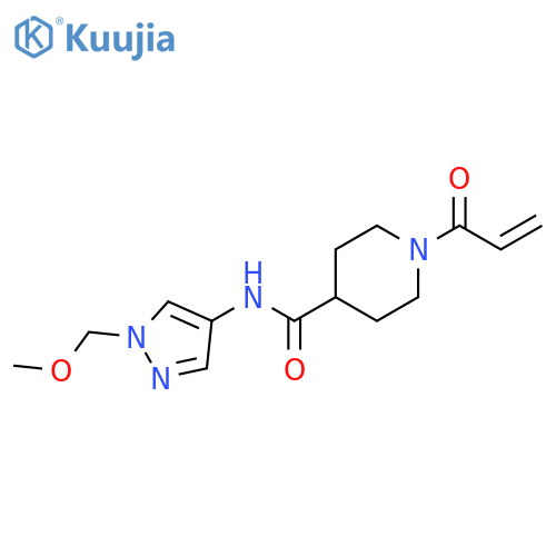 N-[1-(Methoxymethyl)-1H-pyrazol-4-yl]-1-(1-oxo-2-propen-1-yl)-4-piperidinecarboxamide structure