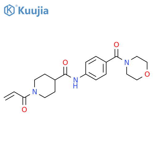 N-[4-(4-Morpholinylcarbonyl)phenyl]-1-(1-oxo-2-propen-1-yl)-4-piperidinecarboxamide structure