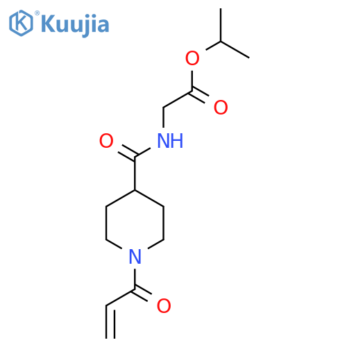 propan-2-yl 2-{1-(prop-2-enoyl)piperidin-4-ylformamido}acetate structure