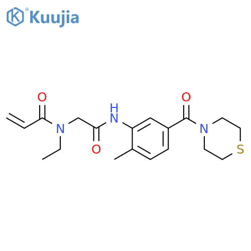 N-Ethyl-N-[2-[[2-methyl-5-(4-thiomorpholinylcarbonyl)phenyl]amino]-2-oxoethyl]-2-propenamide structure