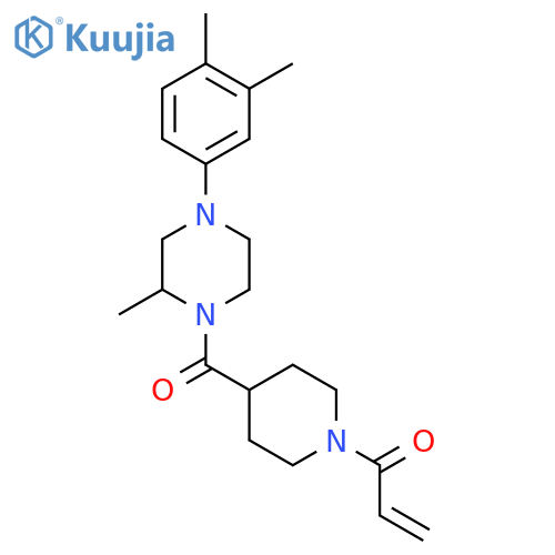 1-{4-[4-(3,4-Dimethylphenyl)-2-methylpiperazine-1-carbonyl]piperidin-1-yl}prop-2-en-1-one structure
