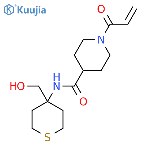 N-[4-(Hydroxymethyl)thian-4-yl]-1-prop-2-enoylpiperidine-4-carboxamide structure