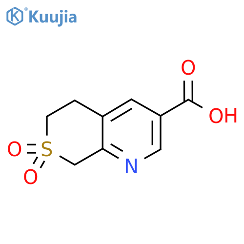 7,7-Dioxo-6,8-dihydro-5H-thiopyrano[3,4-b]pyridine-3-carboxylic acid structure
