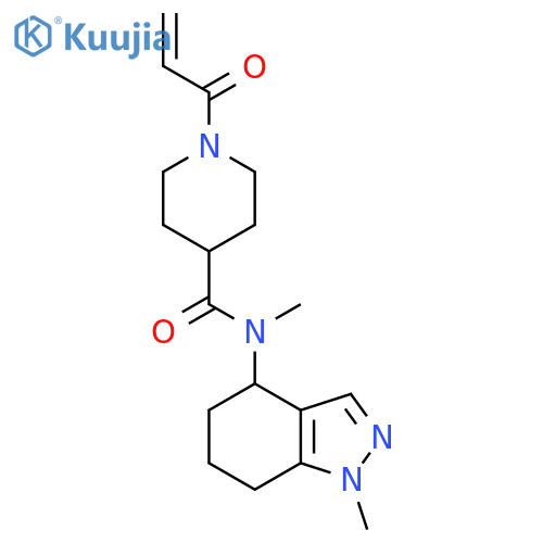 1-Acryloyl-N-methyl-N-(1-methyl-4,5,6,7-tetrahydro-1H-indazol-4-yl)piperidine-4-carboxamide structure