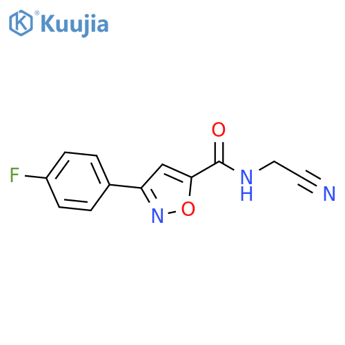 N-(cyanomethyl)-3-(4-fluorophenyl)-1,2-oxazole-5-carboxamide structure