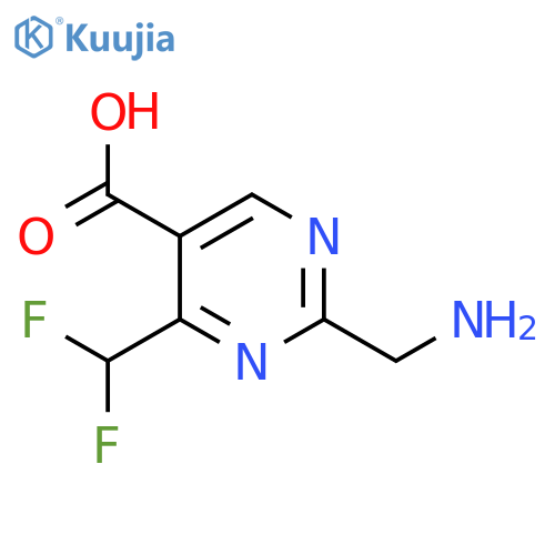 2-(aminomethyl)-4-(difluoromethyl)pyrimidine-5-carboxylic acid structure
