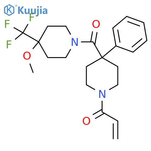 1-[4-[4-Methoxy-4-(trifluoromethyl)piperidine-1-carbonyl]-4-phenylpiperidin-1-yl]prop-2-en-1-one structure