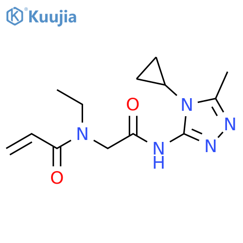 N-{(4-cyclopropyl-5-methyl-4H-1,2,4-triazol-3-yl)carbamoylmethyl}-N-ethylprop-2-enamide structure
