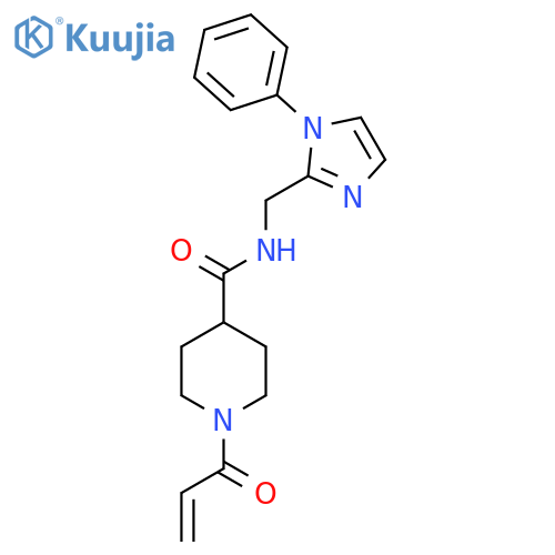 N-[(1-Phenylimidazol-2-yl)methyl]-1-prop-2-enoylpiperidine-4-carboxamide structure