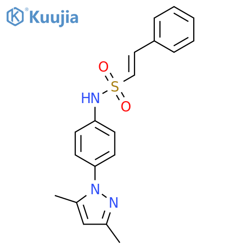 (E)-N-[4-(3,5-Dimethylpyrazol-1-yl)phenyl]-2-phenylethenesulfonamide structure
