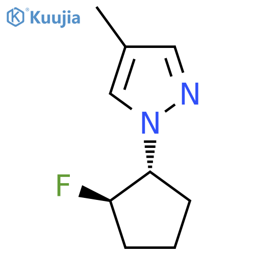 1-(1R,2R)-2-fluorocyclopentyl-4-methyl-1H-pyrazole structure