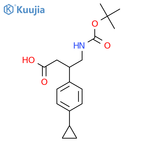Benzenepropanoic acid, 4-cyclopropyl-β-[[[(1,1-dimethylethoxy)carbonyl]amino]methyl]- structure