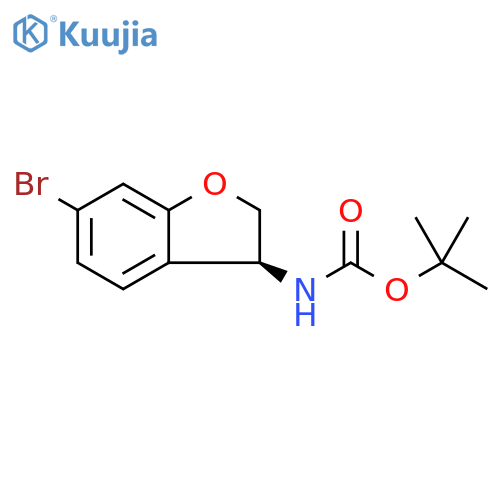 tert-butyl N-[(3S)-6-bromo-2,3-dihydrobenzofuran-3-yl]carbamate structure
