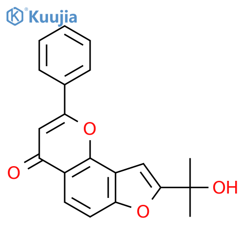 8-(1-Hydroxy-1-methylethyl)-2-phenyl-4H-furo[2,3-h]-1-benzopyran-4-one structure