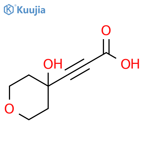 3-(4-Hydroxyoxan-4-yl)prop-2-ynoic acid structure