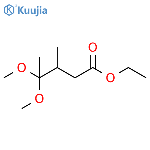 Pentanoic acid, 4,4-dimethoxy-3-methyl-, ethyl ester structure